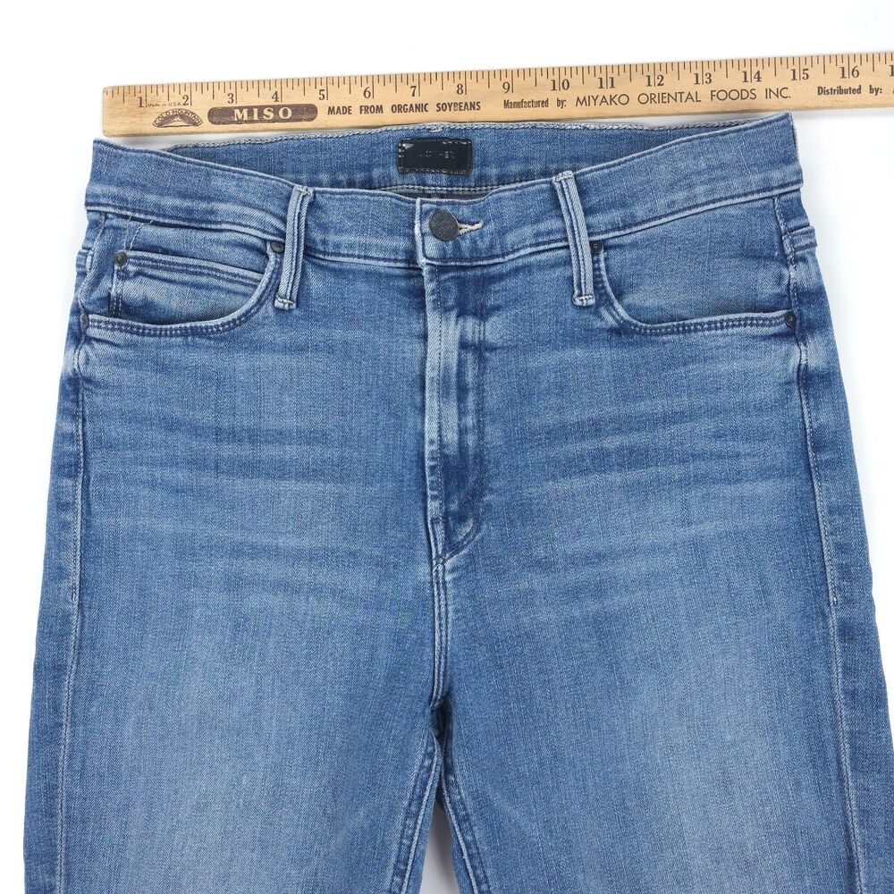 MOTHER The Mid Rise Dazzler Ankle Fray Jeans We The Animals 90s Clean Girl Y2k - Picture 3 of 11